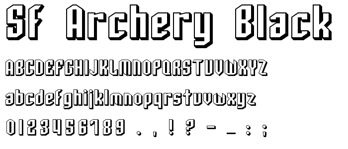 SF Archery Black Shaded font